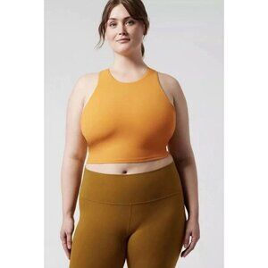 Athleta Womens SET OF 2 Conscious Crop D-DD Top Size 3X Yellow Abyssinian AN NWT
